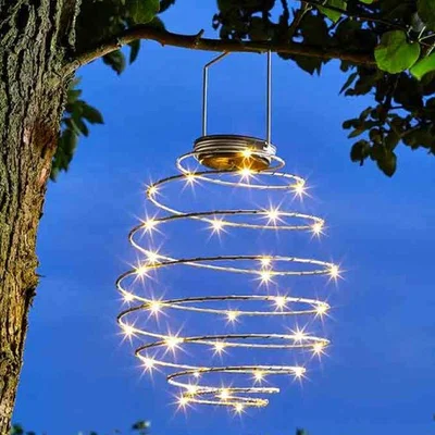The Range LED Solar Spiral Light  - Silver