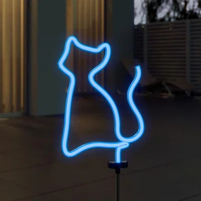 The Range UrbanSolar Cat Neon Light   - Neon Blue