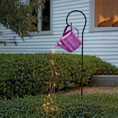 The Range Solar Powered LED String Light Watering Can - Purple