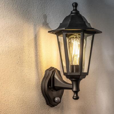 The Range CGC YASMIN Black Outdoor Traditional PIR Wall Light  - Black