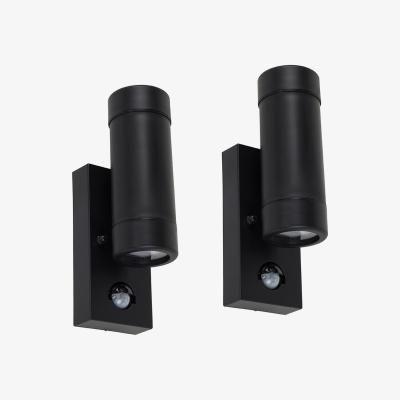 The Range Pair of Black Outdoor Wall-Up Down Light - Black