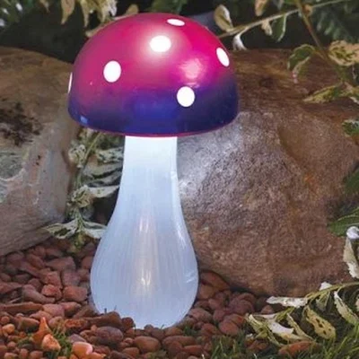 The Range Large Mushroom Stake Lights - Purple & Pink
