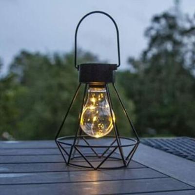 The Range Solar Geometric LED Lantern  - Black