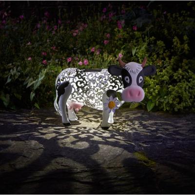 The Range Solar Silhouette Daisy Cow  - White