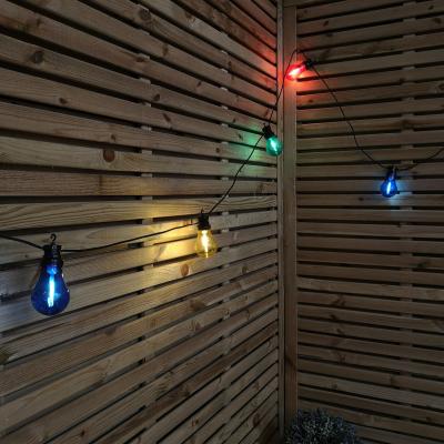 The Range Set of 10 Connectable Festoon Bulb Lights in Multi-Coloured - Multi-Coloured