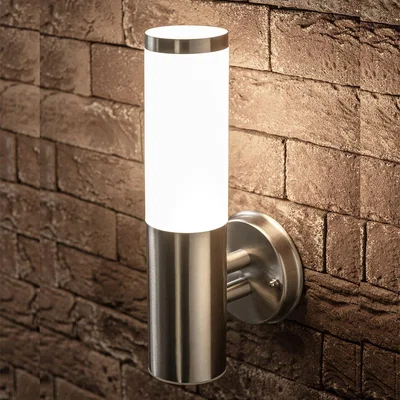 The Range CGC ASTER Stainless Steel Outdoor Wall Light - Silver
