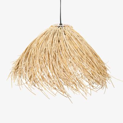 The Range Solar Powered Outdoor Grass Hanging Pendant Light - Brown
