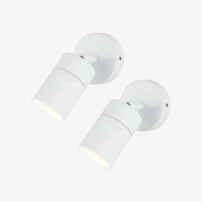 The Range 2 Pack of Kenn Adjustable Outdoor Wall Lights - White