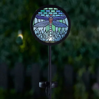 The Range Solar Garden Insect Stake Light  - Blue,Black,Green