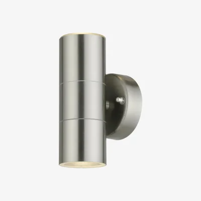 The Range Blaze Stainless Steel Outdoor Up Down Wall Light - Stainless Steel & Clear