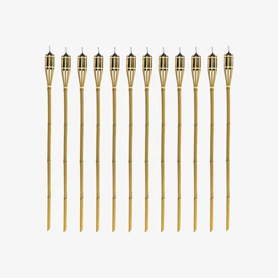 The Range Bamboo Garden Torches - Pack of 12 - Natural