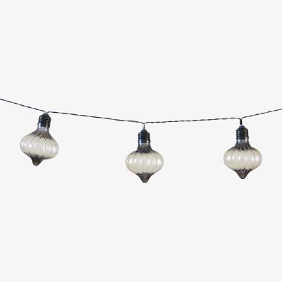The Range 10 LED Jaxon Solar Grey Bulb String Light - Grey