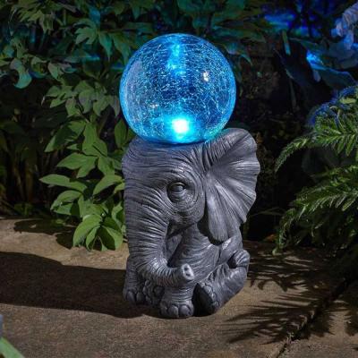 The Range Solar Light Up Elephant Orb - Grey