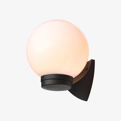 The Range Lancaster Outdoor Globe Wall Light - Black