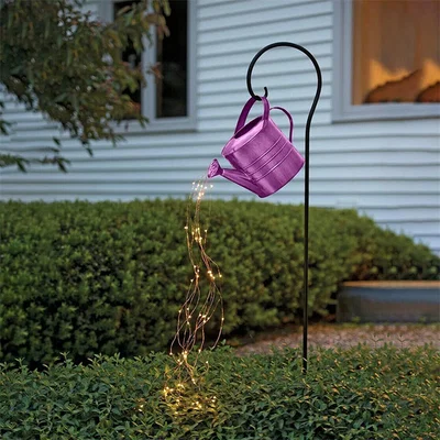 The Range Garden Waterfall Flashing Watering Can String Lamp - Purple
