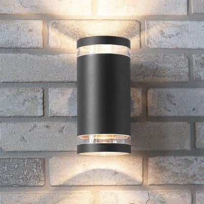 The Range CGC JENNIFER Dark Grey Outdoor Up and Down Cylinder Wall Light - Grey