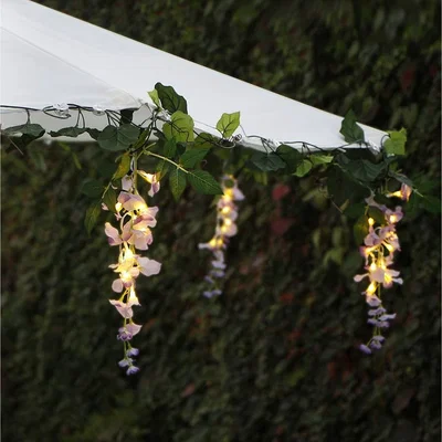 The Range Solar Wisteria String Lights  - Pink