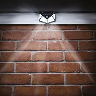 The Range Solar Powered Outdoor Garden Security Light - Black