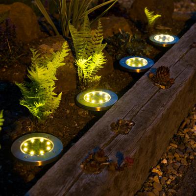 The Range 4 Pack of  Solar Ground Lights - Yellow