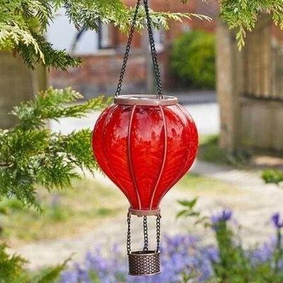The Range Solar Hanging Balloon Light  - Red