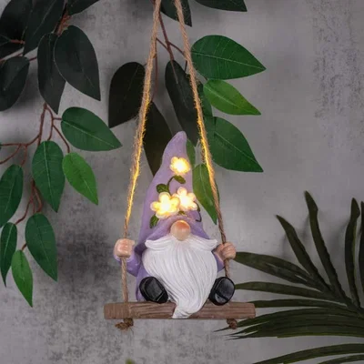 The Range Hanging Gonk Solar Light  - Purple
