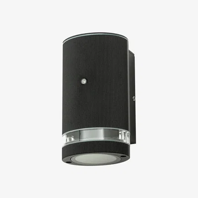 The Range Holme Outdoor Down Wall Light with Photocell Sensor - Black