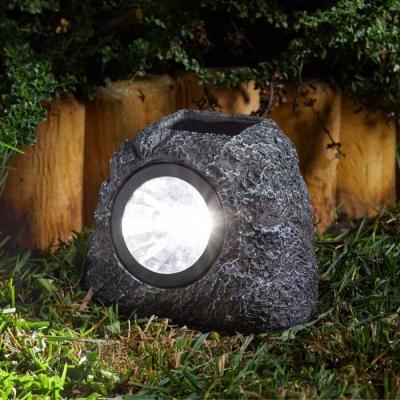 The Range Solar Granite Rock Light - Grey