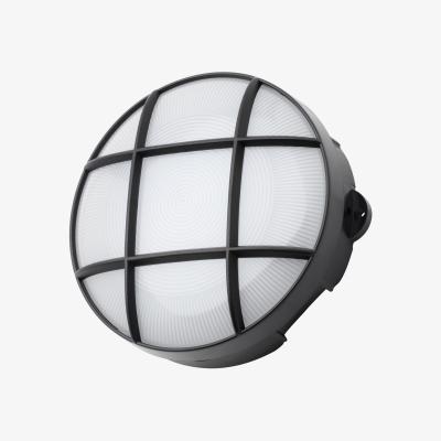 The Range Vega Outdoor Round Wall Light Bulkhead - Black / 8W