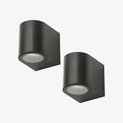 The Range Pack of 2 Wye Outdoor Wall Lights - Black