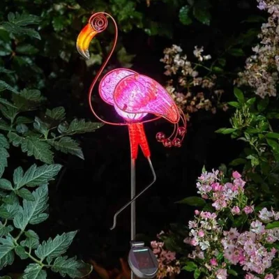 The Range Smart Solar Flamingo Stake Light - Pink
