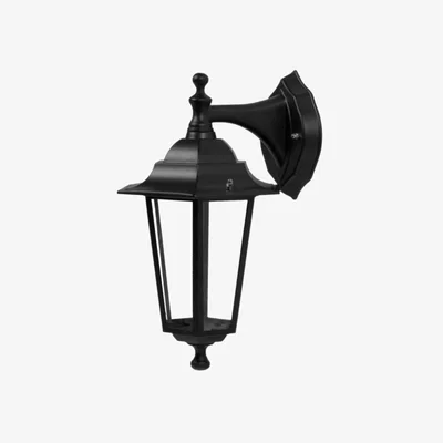 The Range Cumbria Outdoor Wall Light - Black And Clear Glass