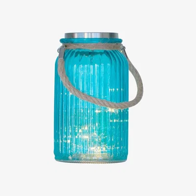 The Range 20 LED Solar Glass Lantern with Handle