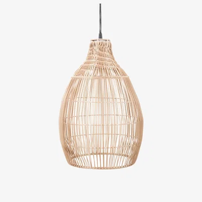 The Range Solar Powered Outdoor Teardrop Hanging Pendant Light - Beige