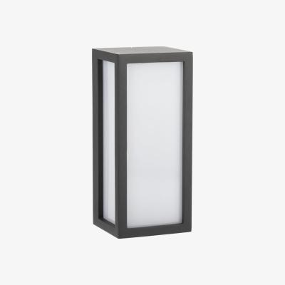 The Range CGC KINSLEY Black E27 Outdoor Wall Light Box Lantern Opal Diffuser IP54 - black
