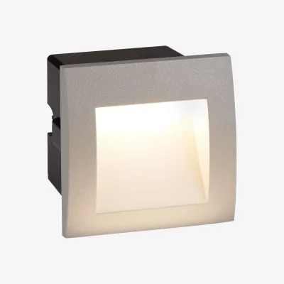 The Range Ankle Outdoor Wall Light - Grey Aluminium  Frosted Glass - Grey