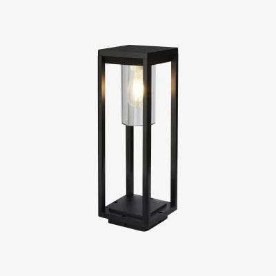 The Range Atlanta Outdoor Post - Black Metal  Polycarbonate - Black / 45cm