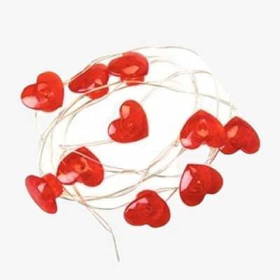 The Range Heart Shaped String Lights - Red