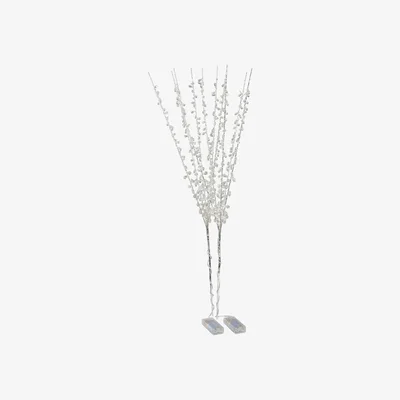 The Range Set of 2 Jewelled LED Twig Lights