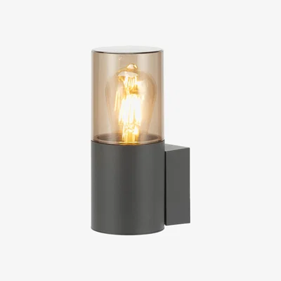 The Range CGC BLUEBELL Dark Grey Cylinder Wall Light with Smoke Diffuser - Grey