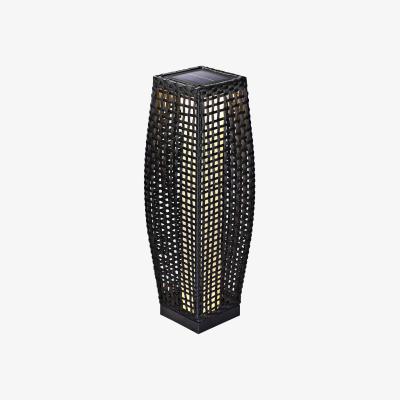 The Range 70CM Solar Rattan Light Garden Outdoor - Black