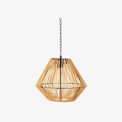 The Range Solar Wicker Hanging Light - Brown