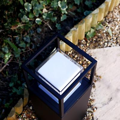 The Range Boxed Garden Bollard 500mm - Black / 500mm