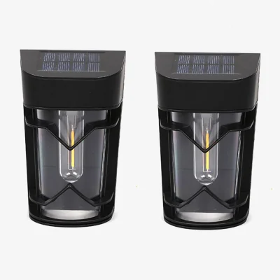 The Range Pack of 2 Solar Powered LED Outdoor Wall Lights