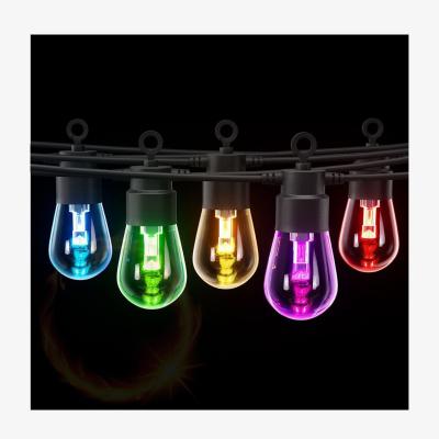 The Range Solar Smart RGBIC String Light with 15 Bulbs 6M cable - Black