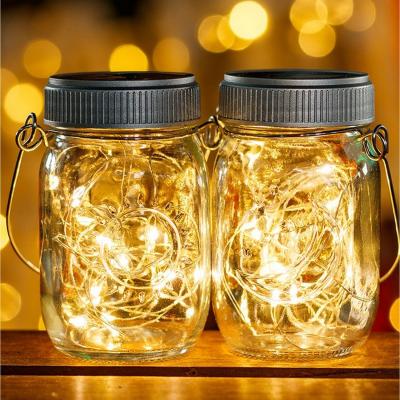 The Range Mini Solar Mason Jar LED String Lights - Yellow / 2