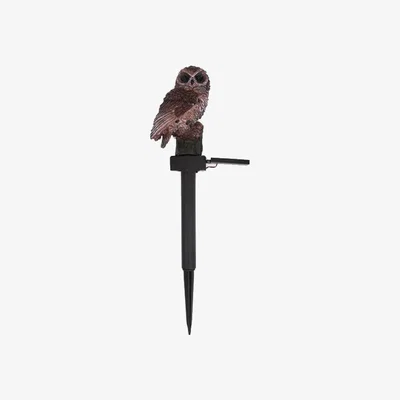 The Range Solar Stake Owl LED Lights - Brown