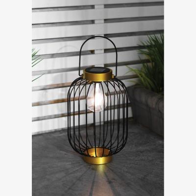 The Range Solar Metal Cage Lantern - Black
