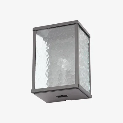 The Range Acton Outdoor Frosted Glass Wall Light - Black