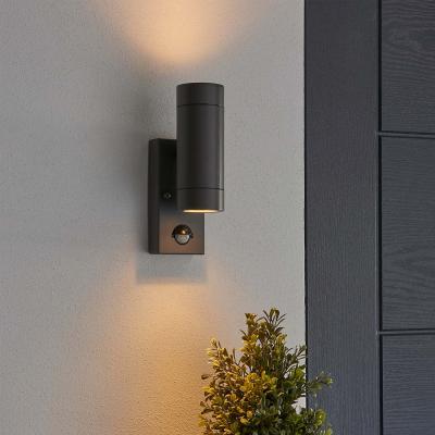 The Range CGC VALENTINE Black Outdoor Double Wall Light With Motion Sensor - black