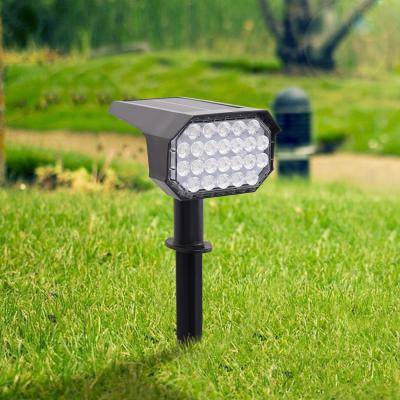 The Range Solar Power LED Spot Wall Light Outdoor Stake Lawn Lamp Landscape Decor - Black